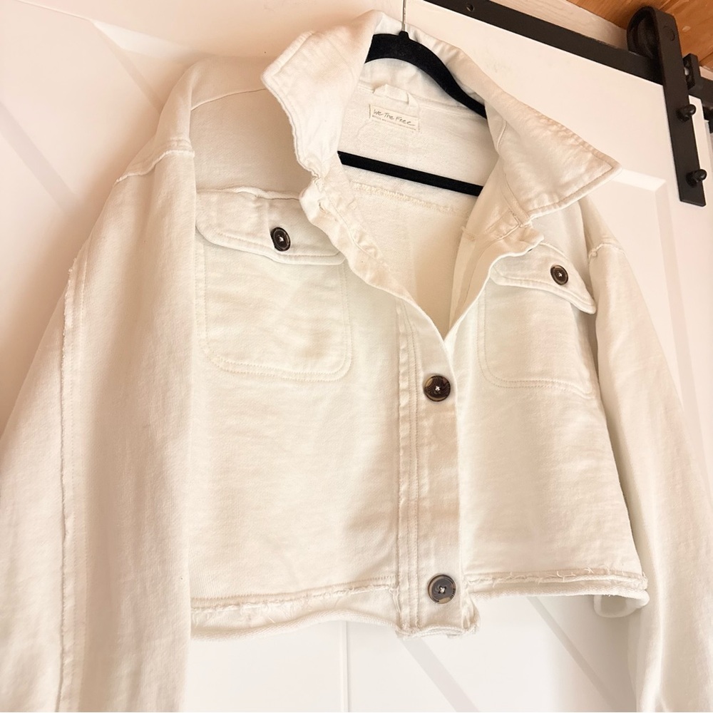 Free People "We The Free" Saturday Cropped Shacket Size M - Picture 3 of 8